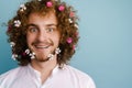 Close up portrait of a smiling young white man Royalty Free Stock Photo