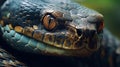 Close-up portrait of a snake. Reptile