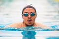 Close-up portrait of swimmer man Royalty Free Stock Photo