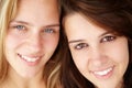 Close up portrait of teenage girls