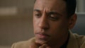 Close up portrait thoughtful doubtful African American man pensive male businessman business entrepreneur think deep in