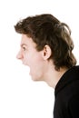 Close-up portrait of yelling young man Royalty Free Stock Photo