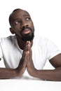 Close up portrait of a young african man indoors Royalty Free Stock Photo