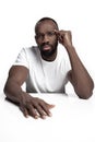 Close up portrait of a young african man indoors Royalty Free Stock Photo