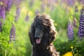 Close-up Portrait of young and beautiful afghan hound dog in the field Royalty Free Stock Photo
