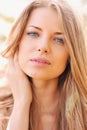 Close up portrait of young beautiful woman Royalty Free Stock Photo