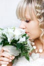 Close up portrait of young bride