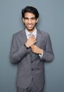 Close up portrait of a young businessman smiling Royalty Free Stock Photo