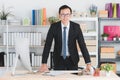 Asian businessman at office Royalty Free Stock Photo