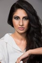 Close-up portrait of a young indian woman