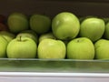 Close up potrage photo of green apples