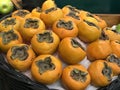 close up potrage photo of persimmon