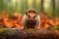 Potrait of cute adorable Hedgehog. AI Generative