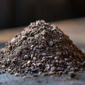 Close-up of potting soil with visible compost and tiny pebbles Royalty Free Stock Photo