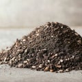 Close-up of potting soil with visible compost and tiny pebbles Royalty Free Stock Photo