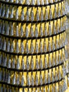 Close Up of Gold, Black and Silver Pow Wow Jingle Dress Royalty Free Stock Photo