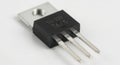 Close-up of a powerful electronic component a to-220 package semiconductor device Royalty Free Stock Photo