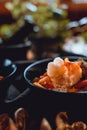 Close up on a Prawn in a bowl