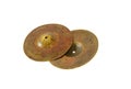 Close up of an prcussion cymbals Royalty Free Stock Photo