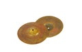 Close up of an prcussion cymbals Royalty Free Stock Photo