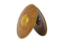 Close up of an prcussion cymbals Royalty Free Stock Photo