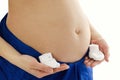 Close up on pregnant belly, Royalty Free Stock Photo