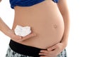 Close up on pregnant belly. Royalty Free Stock Photo