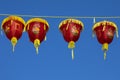 Chinese Lanterns in the Chinatown area of London, UK