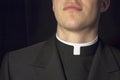 Close-up of Priest collar Royalty Free Stock Photo