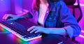 Esport RGB mouse and keyboard Royalty Free Stock Photo