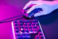 Esport RGB mouse and keyboard Royalty Free Stock Photo