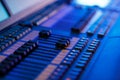 Close up of professional stage lighting controller Royalty Free Stock Photo