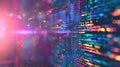 Close up of programming code on a laptop screen with blurred background. AIG53F.