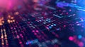 Close up of programming code on a laptop screen with blurred background. AIG53F.