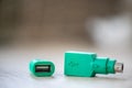 PS2 to USB converter Royalty Free Stock Photo