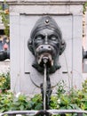 Close-up of public water fountain in Lausanne, Switzerland. Royalty Free Stock Photo