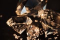 close up of pure golden diamonds 