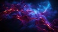 A close up of a purple and blue fire, AI