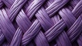 A close up of a purple braided surface