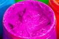 close up purple color of ink for print tee shirt..