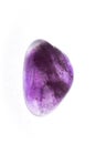 Close up purple gem or crystal isolated with white background Royalty Free Stock Photo