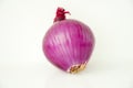 Close-up, purple, onion, white background, vegetables Royalty Free Stock Photo