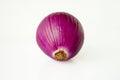 Close-up, purple, onion, white background, vegetables Royalty Free Stock Photo
