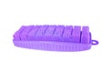 Purple plastic brush ,Cleaning clothes,Washing brush isolated on white background Royalty Free Stock Photo