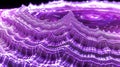 A close up of a purple swirl pattern on top of water, AI