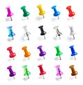 push pin paper clip thumbtack note office