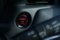 push start power engine system button of electric vehicle car Royalty Free Stock Photo