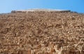 Close-up on the pyramid of Kefren in Cairo, Giza, Egypt Royalty Free Stock Photo