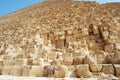 Close-up on the pyramid of Kefren in Cairo, Giza, Egypt Royalty Free Stock Photo