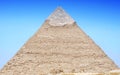 Close-up on the pyramid of Kefren in Cairo, Giza, Egypt Royalty Free Stock Photo